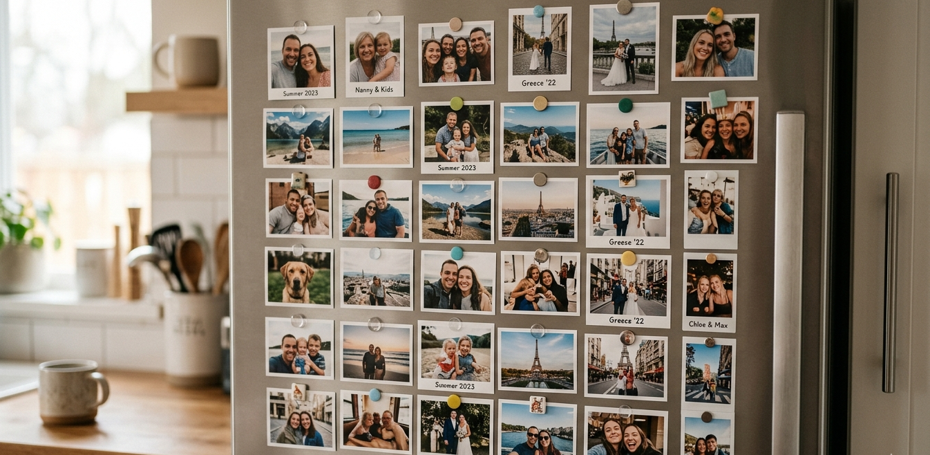 Collage photo magnet